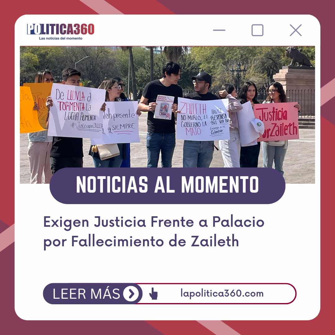 Exigen Justicia Frente a Palacio por Fallecimiento de Zaileth